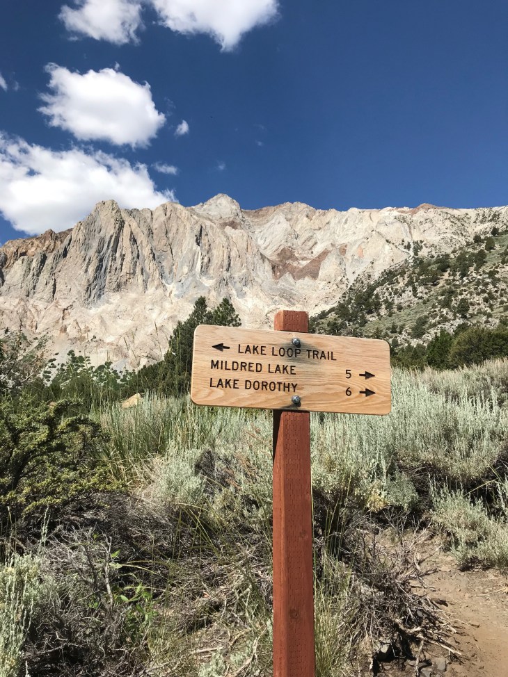 Convict lake sign